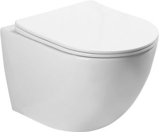 Унитаз подвесной SantiLine SL-5005 безободковый белый